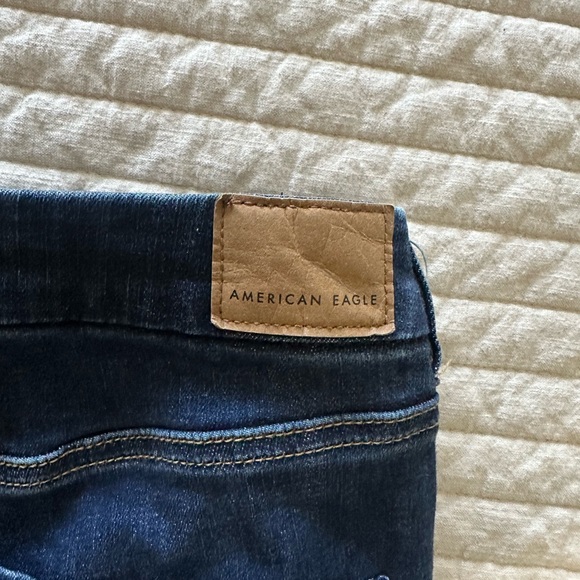 Dark Blue Women's American Eagle Curvy Super Hi-Rise Jegging size 8 Long - Picture 5 of 5